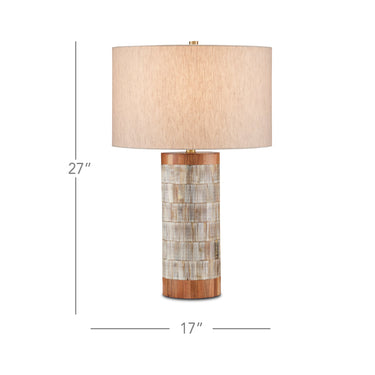 Currey & Company 27" Hyson Wood Table Lamp 5