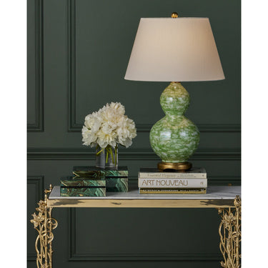 Currey & Company 28.25" Eau de Nil Porcelain Table Lamp 4