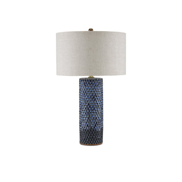 Currey & Company 28.25" Polka Dot Blue Table Lamp 3