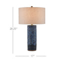 Currey & Company 28.25" Polka Dot Blue Table Lamp 4