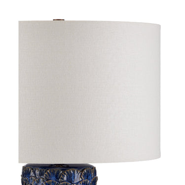 Currey & Company 28.5" Fairmont Dark Blue Ceramic Table Lamp 2