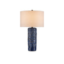 Currey & Company 28.5" Fairmont Dark Blue Ceramic Table Lamp 