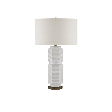 Currey & Company 28.5" Glebe White Table Lamp 6