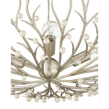 Currey & Company 28.5" Shinju Pearl Bowl 4-Light Chandelier 2