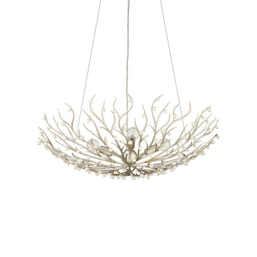 Currey & Company 28.5" Shinju Pearl Bowl 4-Light Chandelier 4