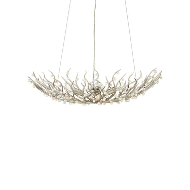 Currey & Company 28.5" Shinju Pearl Bowl 4-Light Chandelier 5