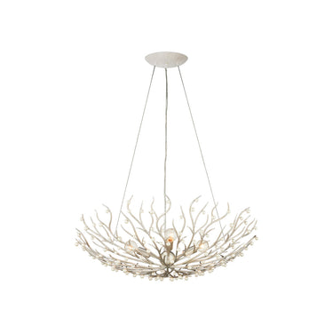 Currey & Company 28.5" Shinju Pearl Bowl 4-Light Chandelier 6