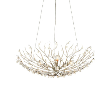 Currey & Company 28.5" Shinju Pearl Bowl 4-Light Chandelier 