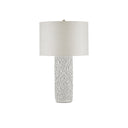 Currey & Company 28" Buttons White Table Lamp 3