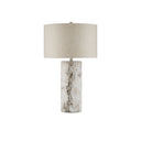 Currey & Company 29.5" Faux Birch Cement Table Lamp 4