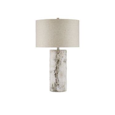 Currey & Company 29.5" Faux Birch Cement Table Lamp 4