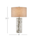 Currey & Company 29.5" Faux Birch Cement Table Lamp 6