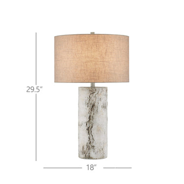Currey & Company 29.5" Faux Birch Cement Table Lamp 6