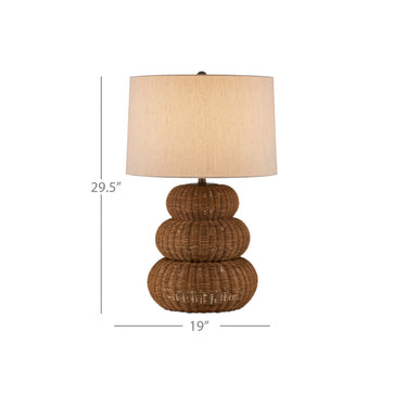 Currey & Company 29.5" Mabrouka Rattan Table Lamp 5