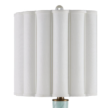 Currey & Company 29.75" Celadon Crackle Porcelain and Optic Crystal Table Lamp 4