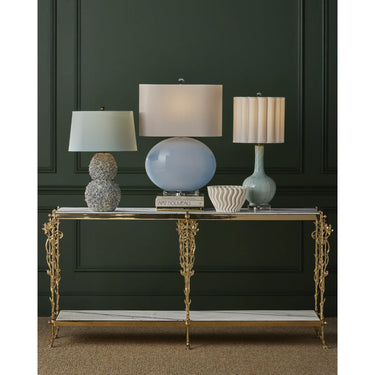 Currey & Company 29.75" Celadon Crackle Porcelain and Optic Crystal Table Lamp 6