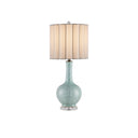 Currey & Company 29.75" Celadon Crackle Porcelain and Optic Crystal Table Lamp 