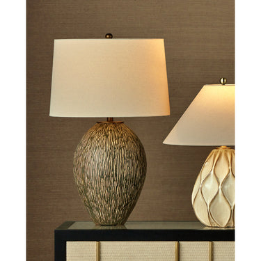 Currey & Company 29.75" Hildreth Olive Table Lamp 4