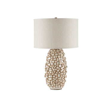 Currey & Company 29" Sugar Cube Ivory Table Lamp 3
