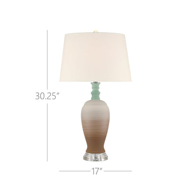 Currey & Company 30.25" Happy 80's Brown & Pale Blue Table Lamp 6