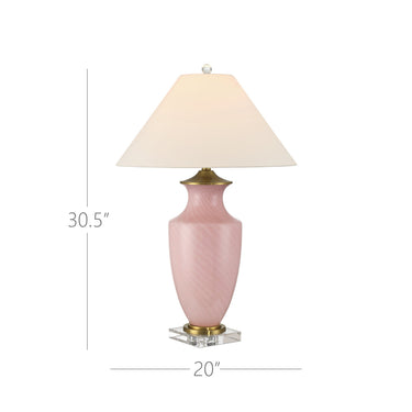 Currey & Company 30.5" Lucy Pink Table Lamp 6