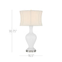 Currey & Company 30.75" Zeta White Table Lamp 4