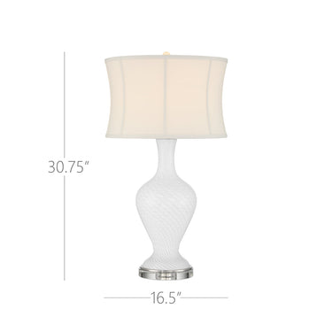 Currey & Company 30.75" Zeta White Table Lamp 4