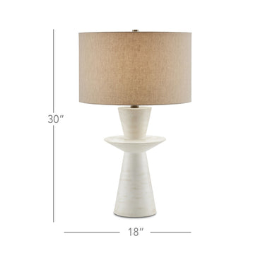 Currey & Company 30" Cantata White Table Lamp 5
