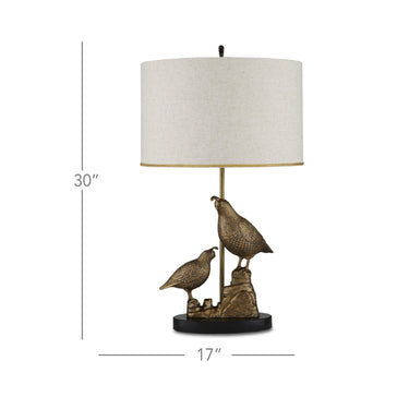 Currey & Company 30" Codorniz Brass 2-Light Table Lamp 6