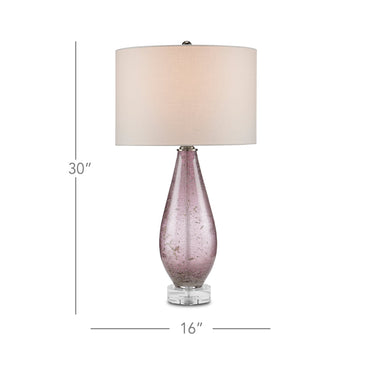 Currey & Company 30" Optimist Purple Glass Table Lamp 5