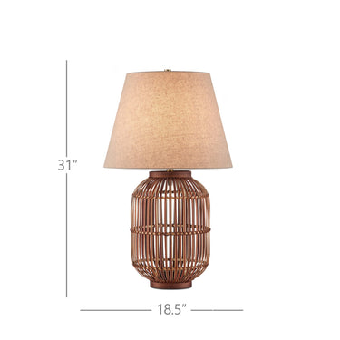 Currey & Company 31.0" Cyrus Bamboo Table Lamp 6