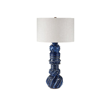 Currey & Company 31.0" Undersea Dark Blue Ceramic Table Lamp 4