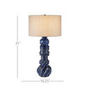 Currey & Company 31.0" Undersea Dark Blue Ceramic Table Lamp 5
