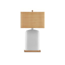 Currey & Company 31.5" Musing White Composite and Wood Table Lamp 5
