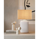 Currey & Company 31.5" Musing White Composite and Wood Table Lamp 6