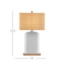 Currey & Company 31.5" Musing White Composite and Wood Table Lamp 7