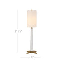 Currey & Company 31.75" Munroe White Table Lamp 5