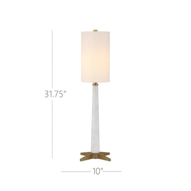 Currey & Company 31.75" Munroe White Table Lamp 5