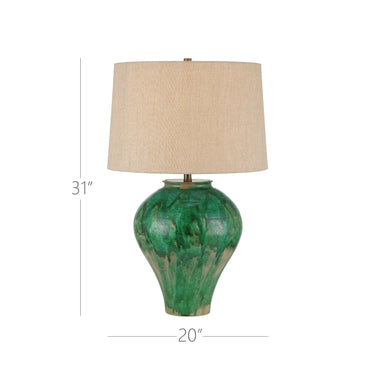 Currey & Company 31" Blarney Green Table Lamp 5
