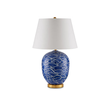 Currey & Company 31" Nami Blue Table Lamp 3
