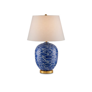 Currey & Company 31" Nami Blue Table Lamp 