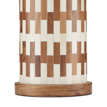 Currey & Company 31" Tia Wood & Bone Table Lamp 1