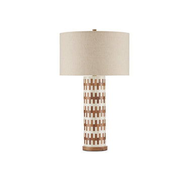 Currey & Company 31" Tia Wood & Bone Table Lamp 3