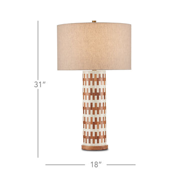 Currey & Company 31" Tia Wood & Bone Table Lamp 5
