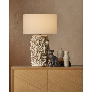 Currey & Company 32.5" Corfu Ivory Ceramic Table Lamp 4