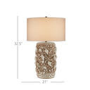 Currey & Company 32.5" Corfu Ivory Ceramic Table Lamp 5