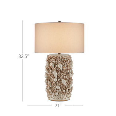Currey & Company 32.5" Corfu Ivory Ceramic Table Lamp 5