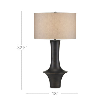 Currey & Company 32.5" Silvestri Black Table Lamp 4