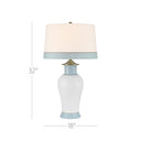 Currey & Company 32" Kora Blue Table Lamp 4
