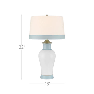 Currey & Company 32" Kora Blue Table Lamp 4